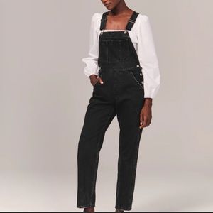 Abercrombie & Fitch High Rise Black Overalls
